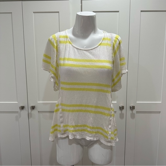 Anthropologie Postmark Hitch Stripe Linen Blend Size Medium - Picture 4 of 10